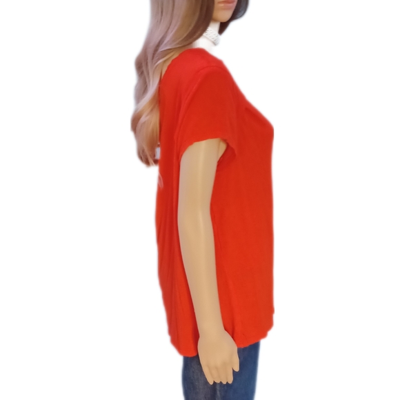 Free People L cut-out linen t-shirt - Picture 4 of 8